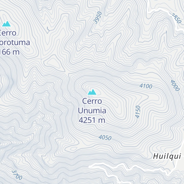 Map of Cerro Unumia
