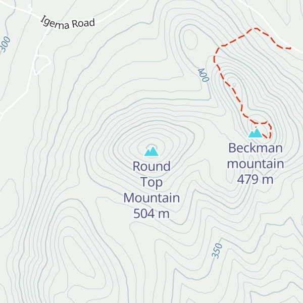 Map of Round Top Mountain