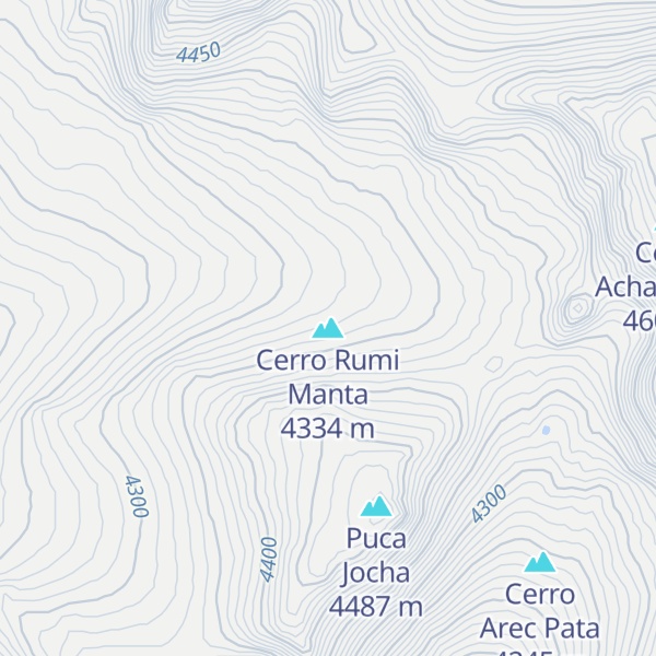 Map of Cerro Rumi Manta