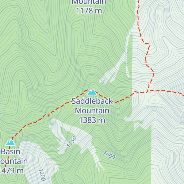 Map of Saddleback Mountain