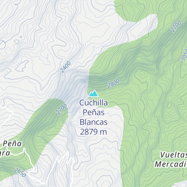 Map of Cuchilla Peñas Blancas