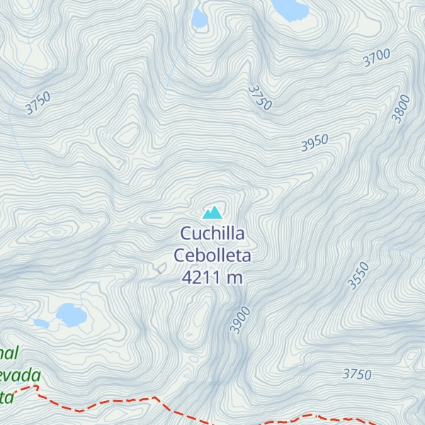 Map of Cuchilla Cebolleta