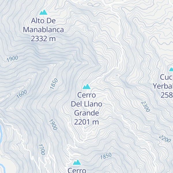 Map of Cerro Del Llano Grande