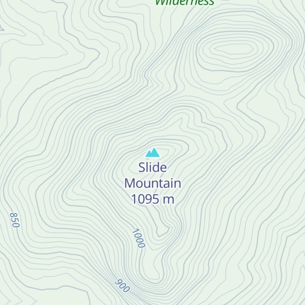 Map of Slide Mountain
