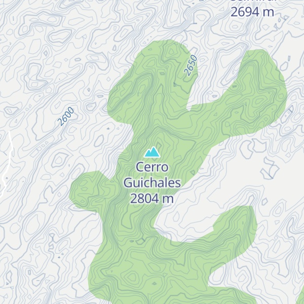 Map of Cerro Guichales