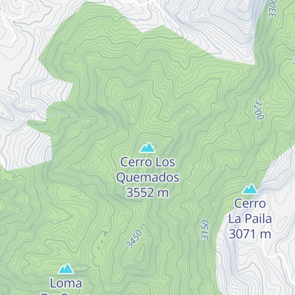 Map of Cerro Los Quemados