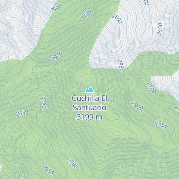 Map of Cuchilla El Santuario