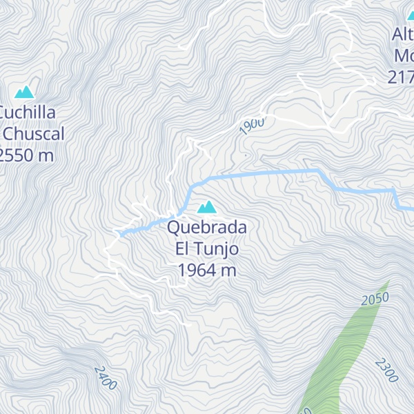 Map of Quebrada El Tunjo