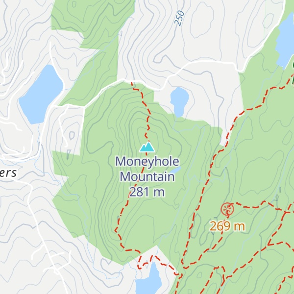 Map of Moneyhole Mountain