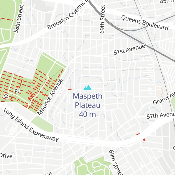 Map of Maspeth Plateau