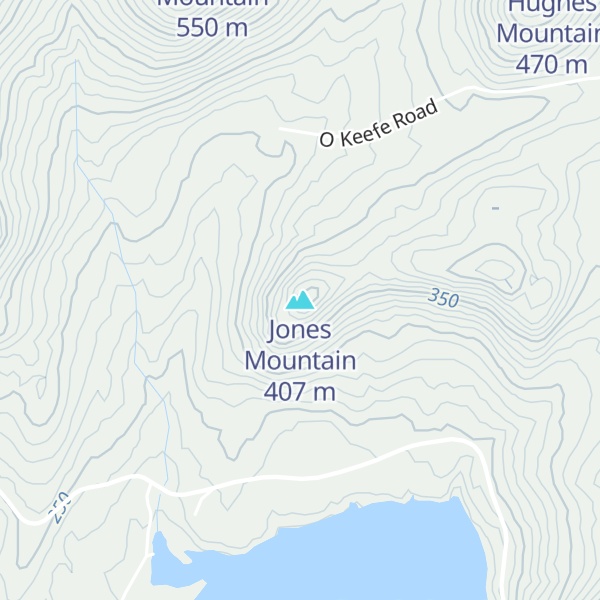 Map of Jones Mountain