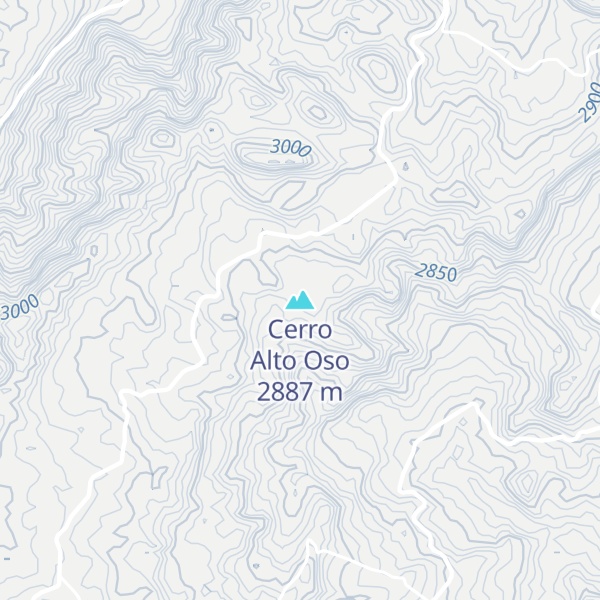 Map of Cerro Alto Oso
