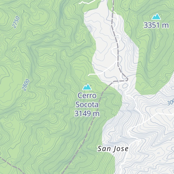 Map of Cerro Socota