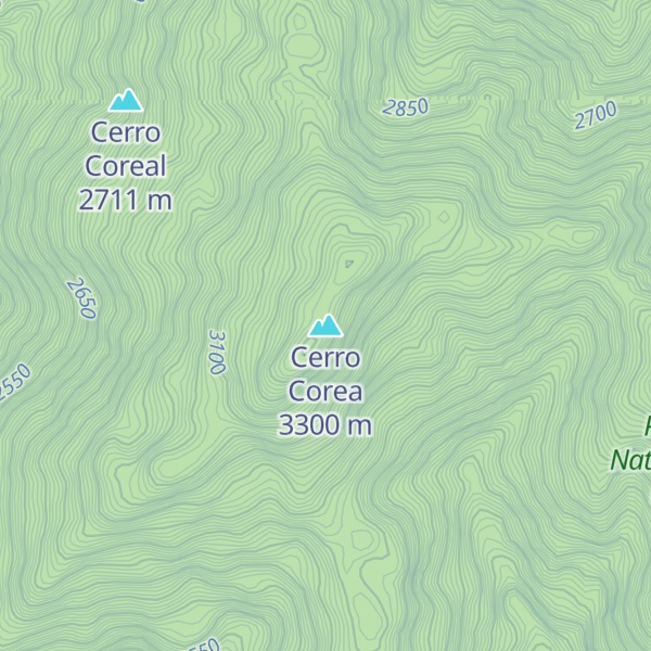 Map of Cerro Corea