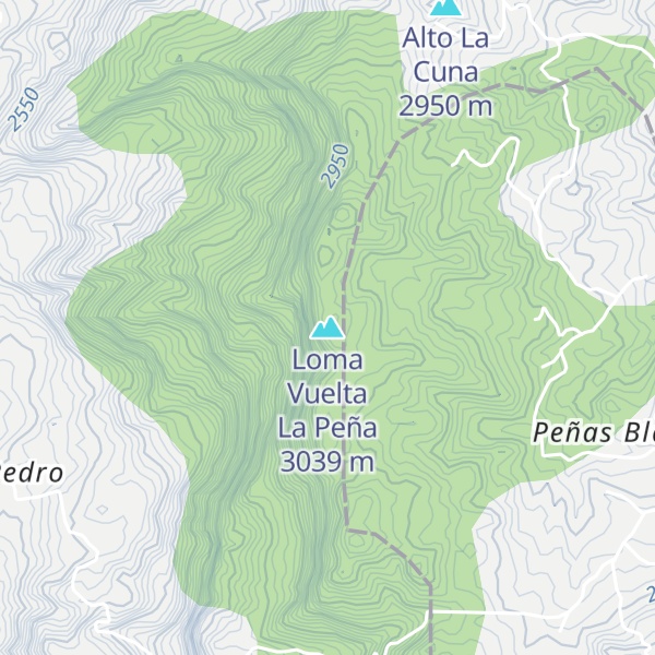 Map of Loma Vuelta La Peña