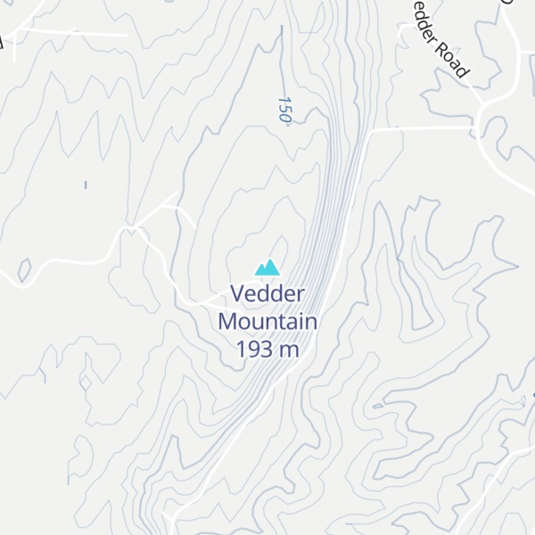 Map of Vedder Mountain