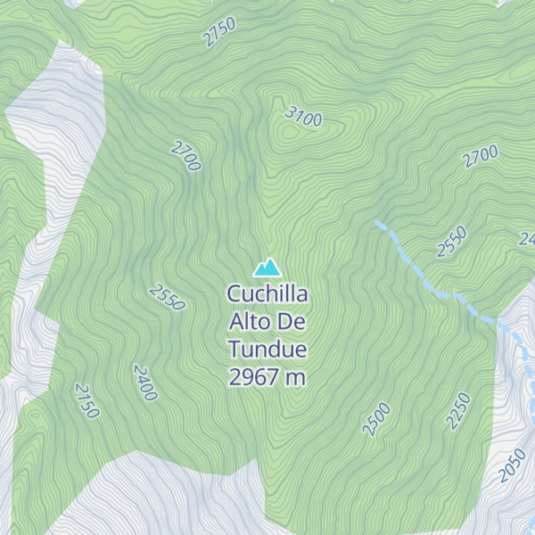 Map of Cuchilla Alto De Tundue