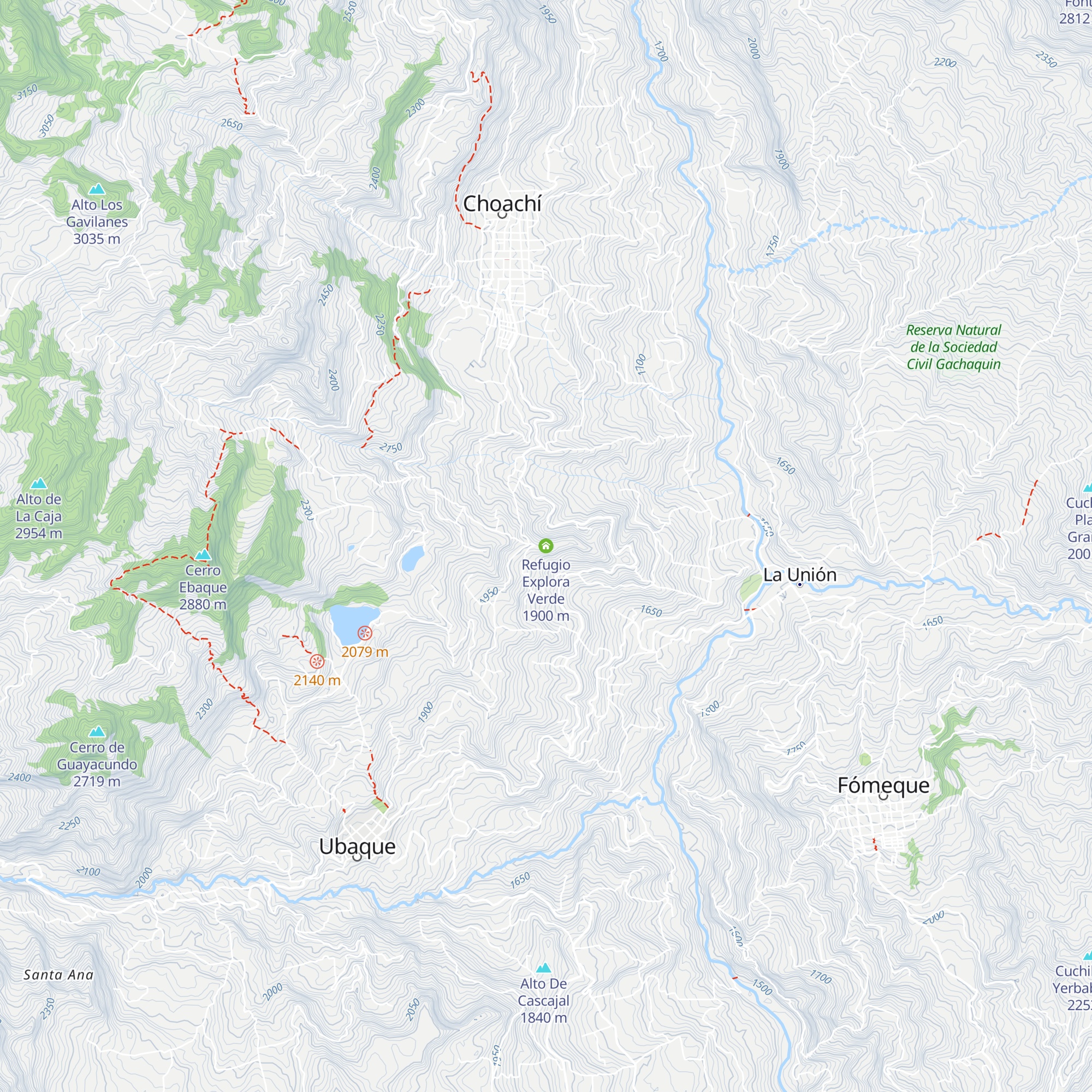 Refugio Explora Verde map