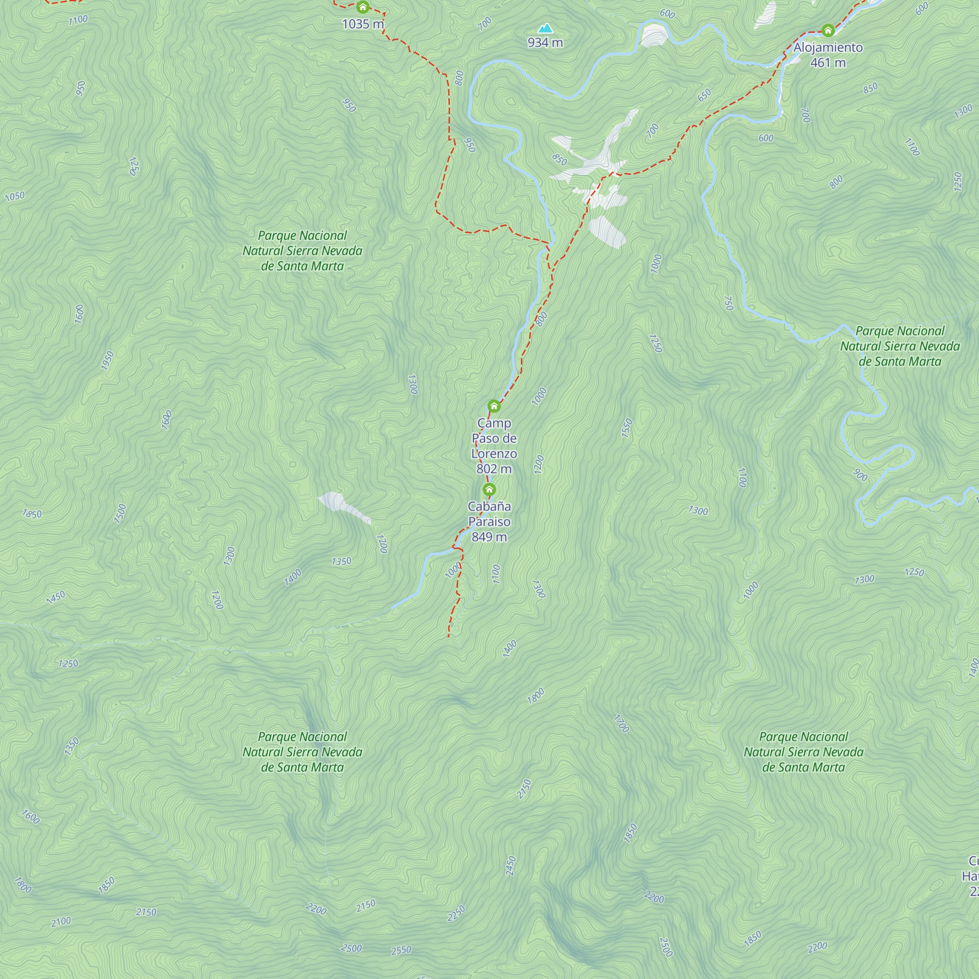 Cabaña Paraiso map