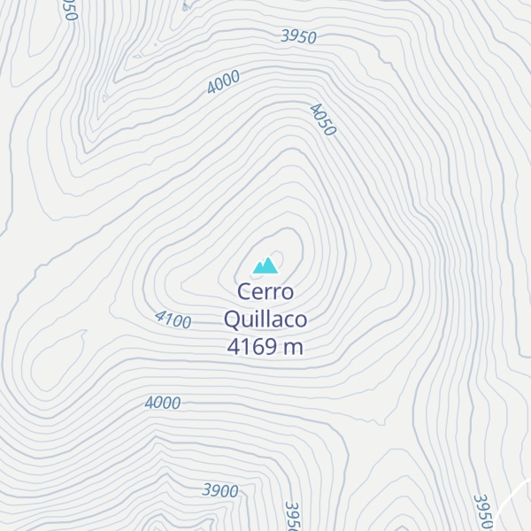 Map of Cerro Quillaco