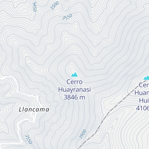 Map of Cerro Huayranasi