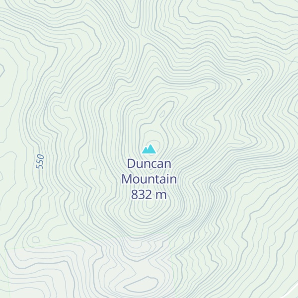 Map of Duncan Mountain