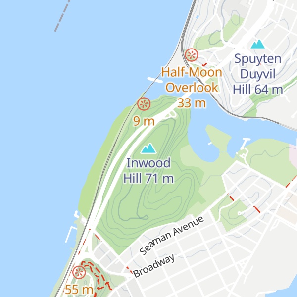 Map of Inwood Hill