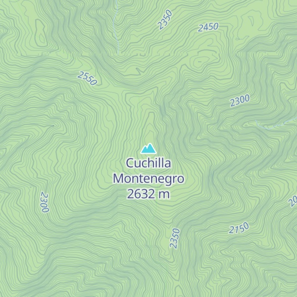 Map of Cuchilla Montenegro
