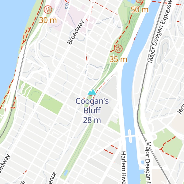 Map of Coogan's Bluff
