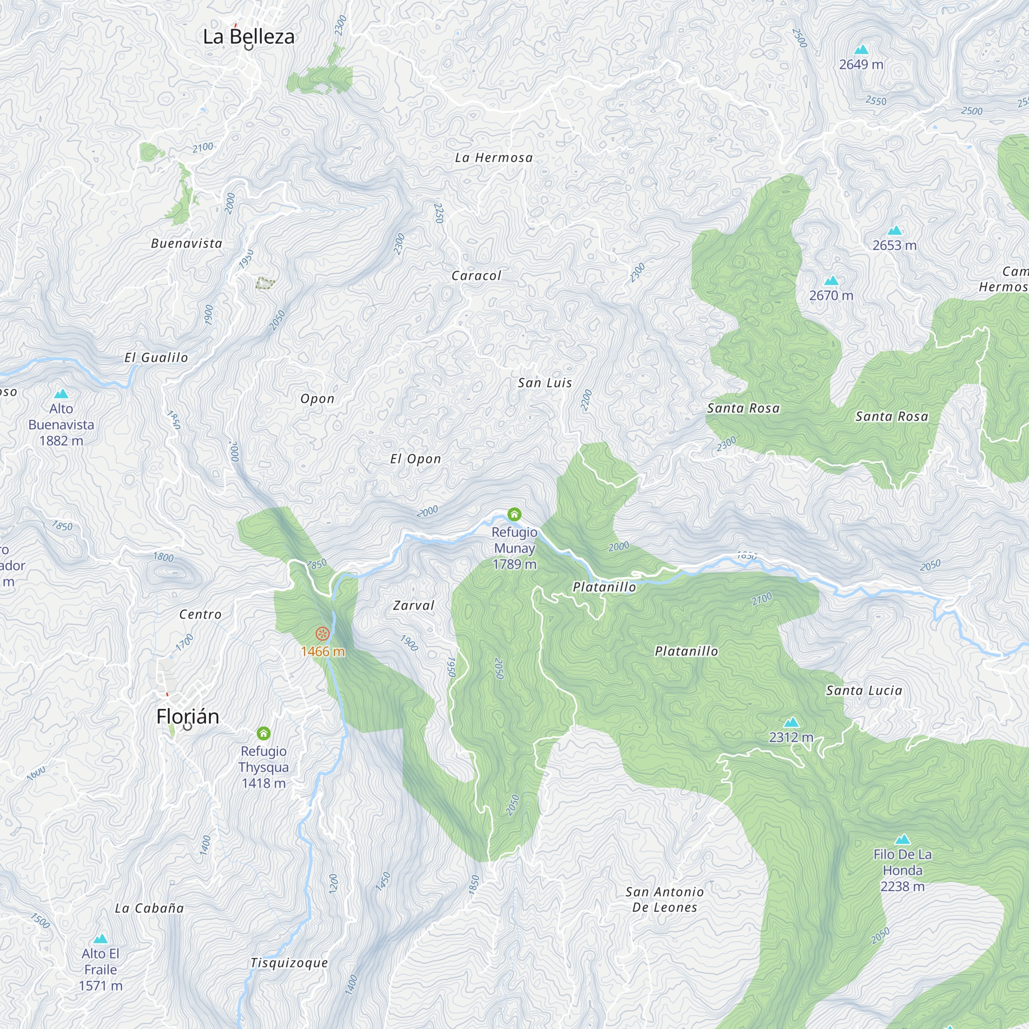 Refugio Munay map