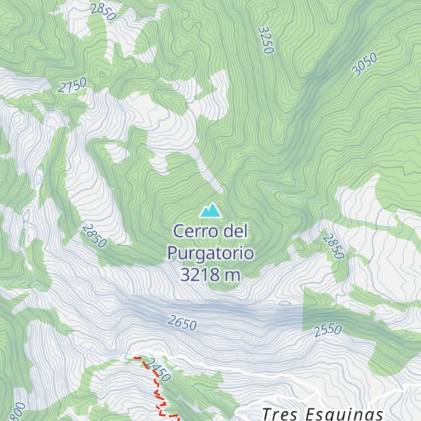 Map of Cerro del Purgatorio