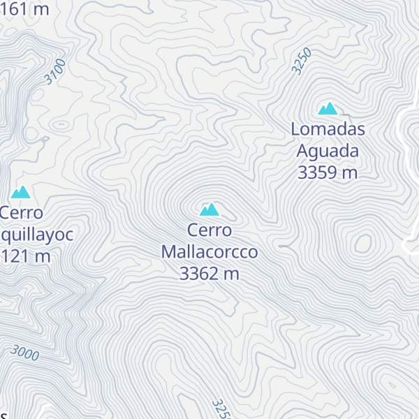 Map of Cerro Mallacorcco