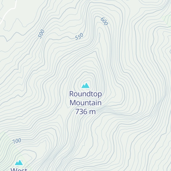 Map of Roundtop Mountain