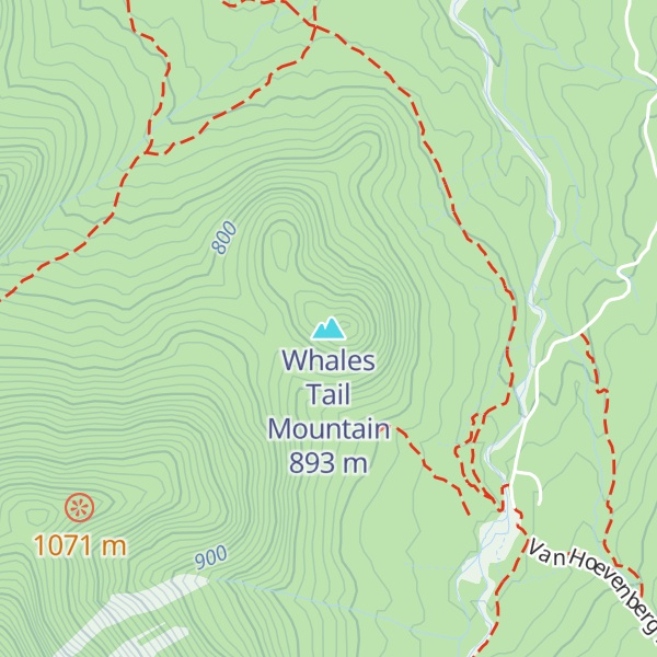 Map of Whales Tail Mountain