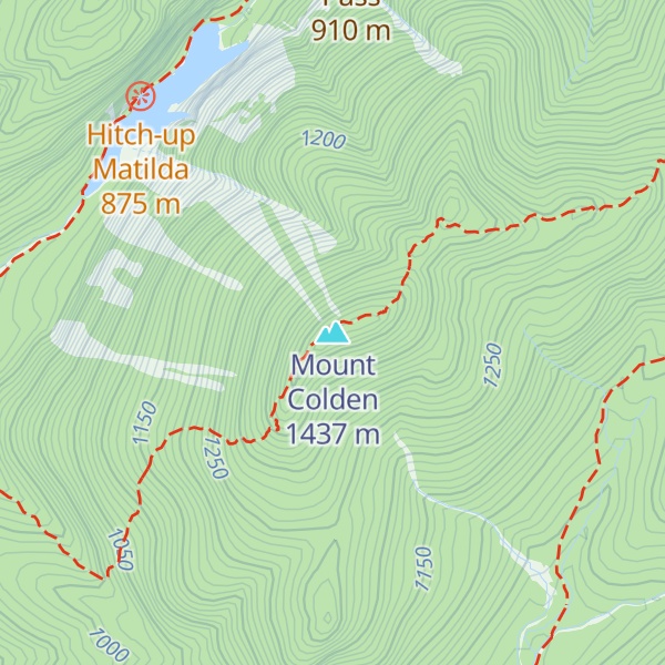 Map of Mount Colden