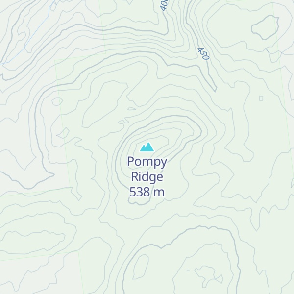 Map of Pompy Ridge