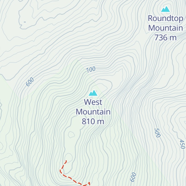 Map of West Mountain