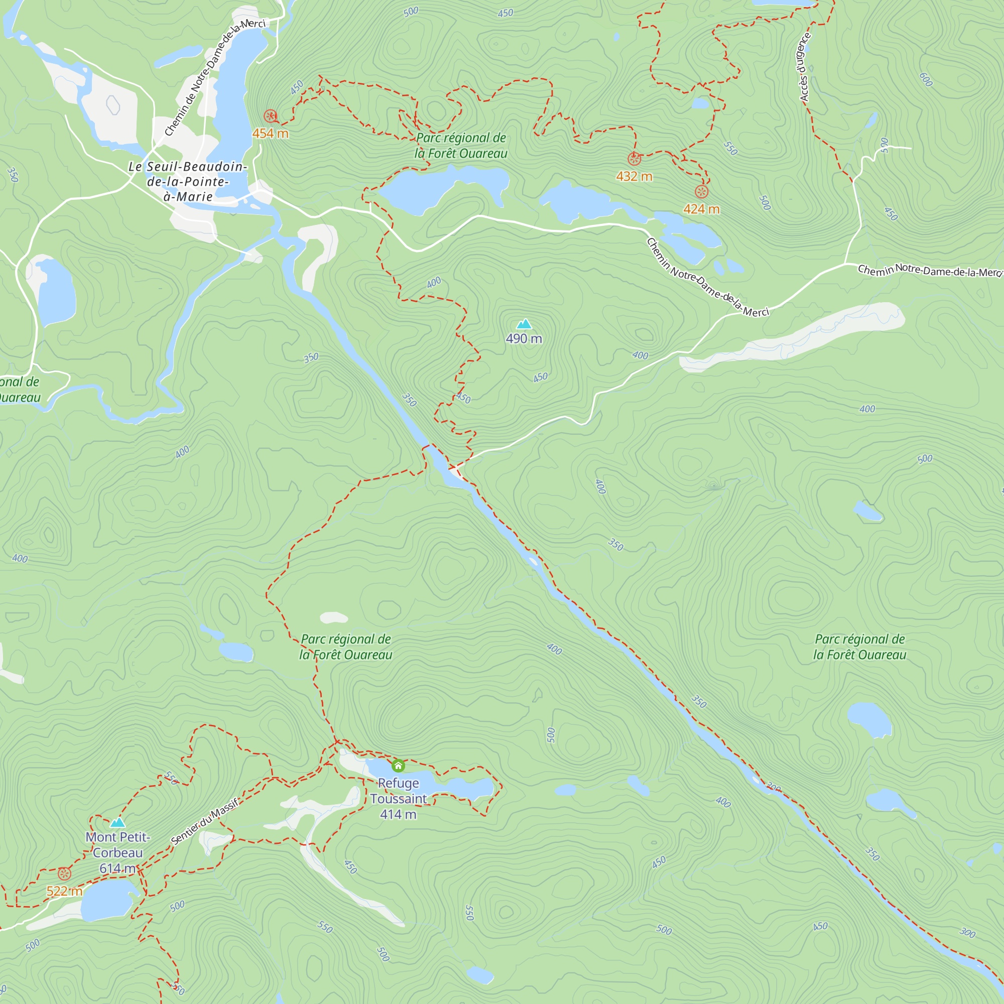 Refuge des Capucines map