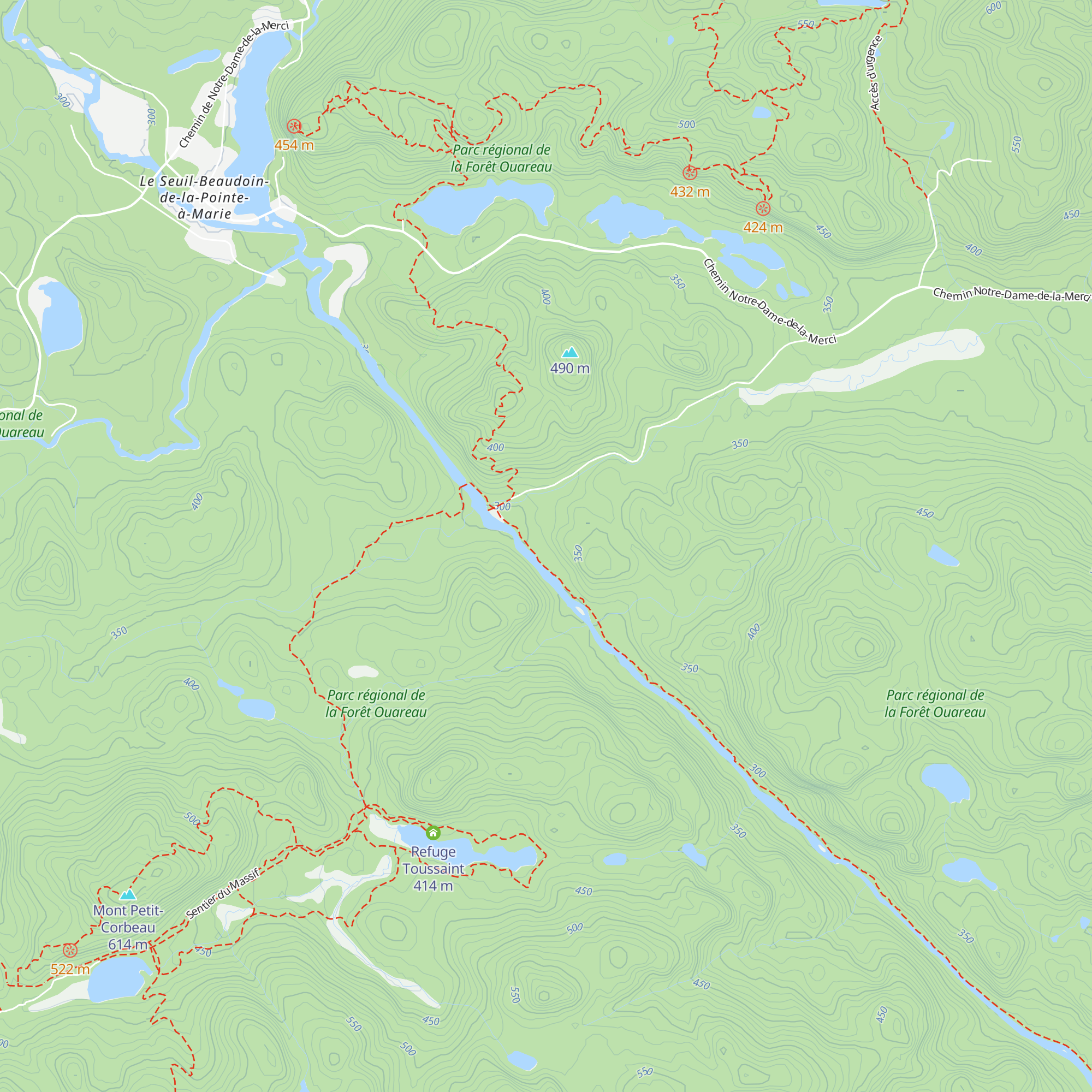 Refuge des Capucines map