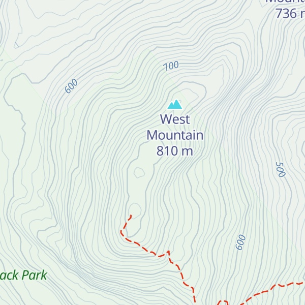 Map of Hadley Mountain