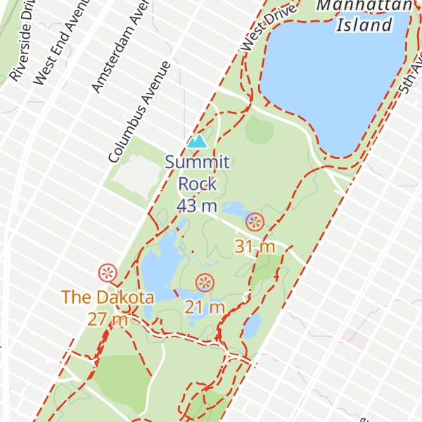 Map of Vista Rock