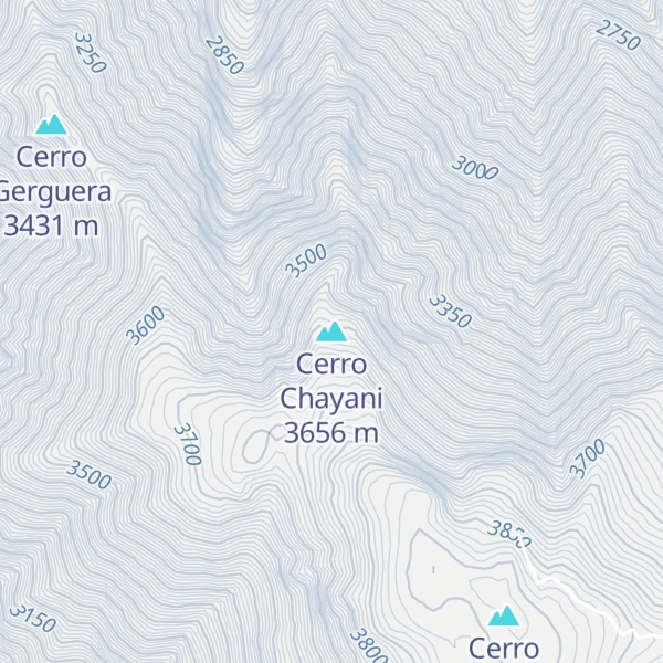 Map of Cerro Chayani