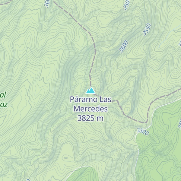 Map of Páramo Las Mercedes