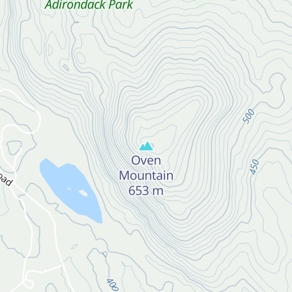 Map of Oven Mountain