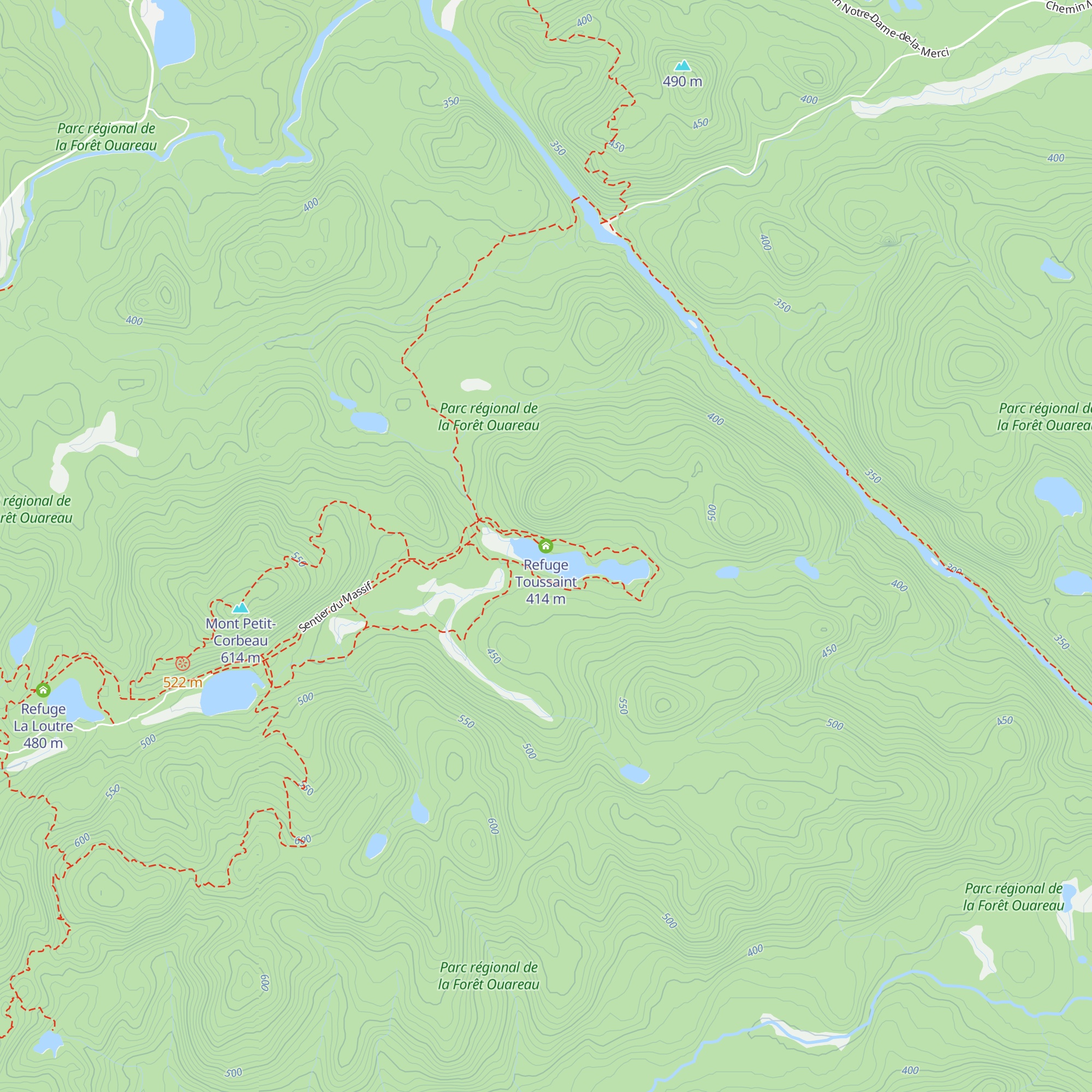 Refuge Toussaint map