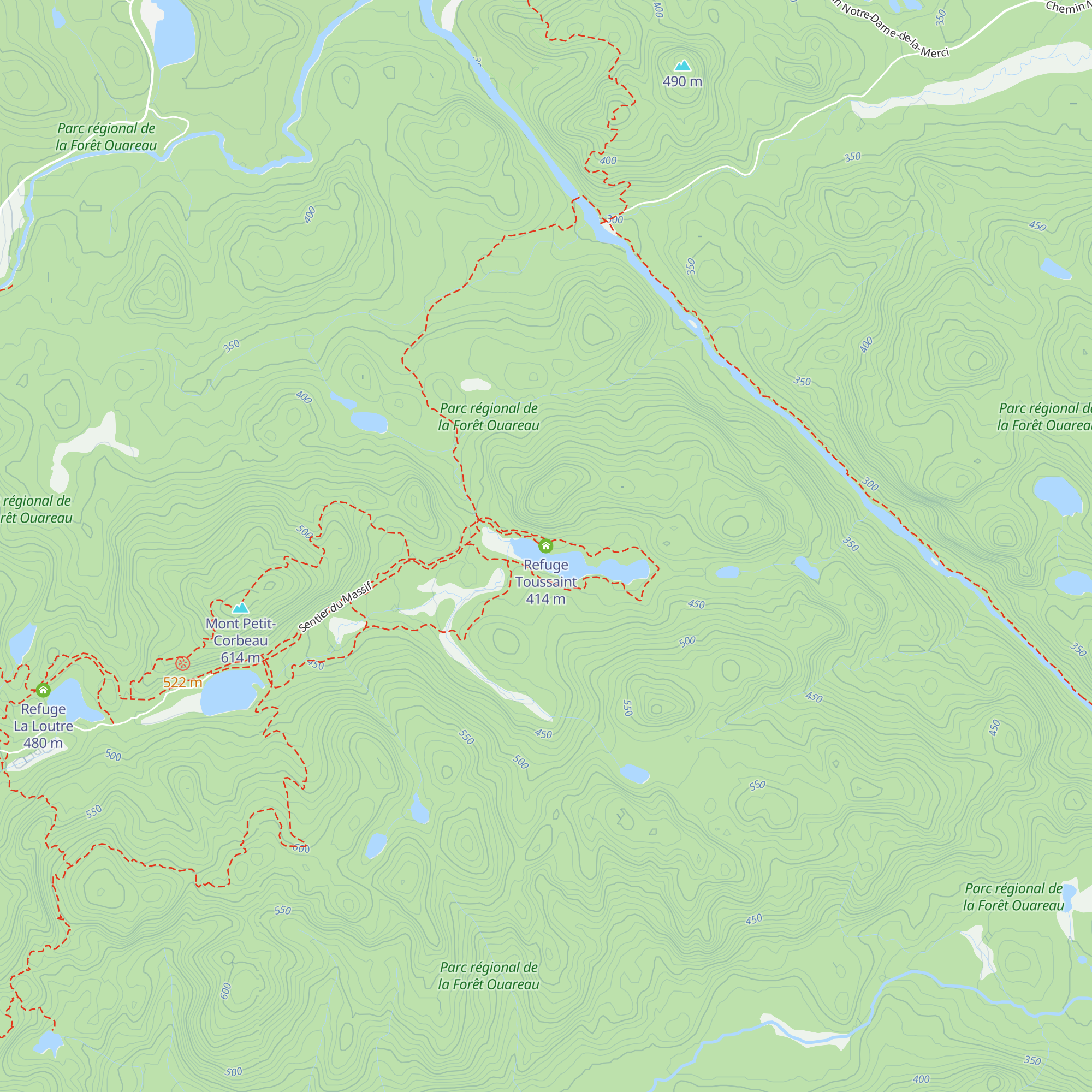 Refuge Toussaint map