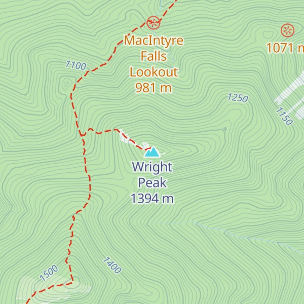 Map of Wright Peak