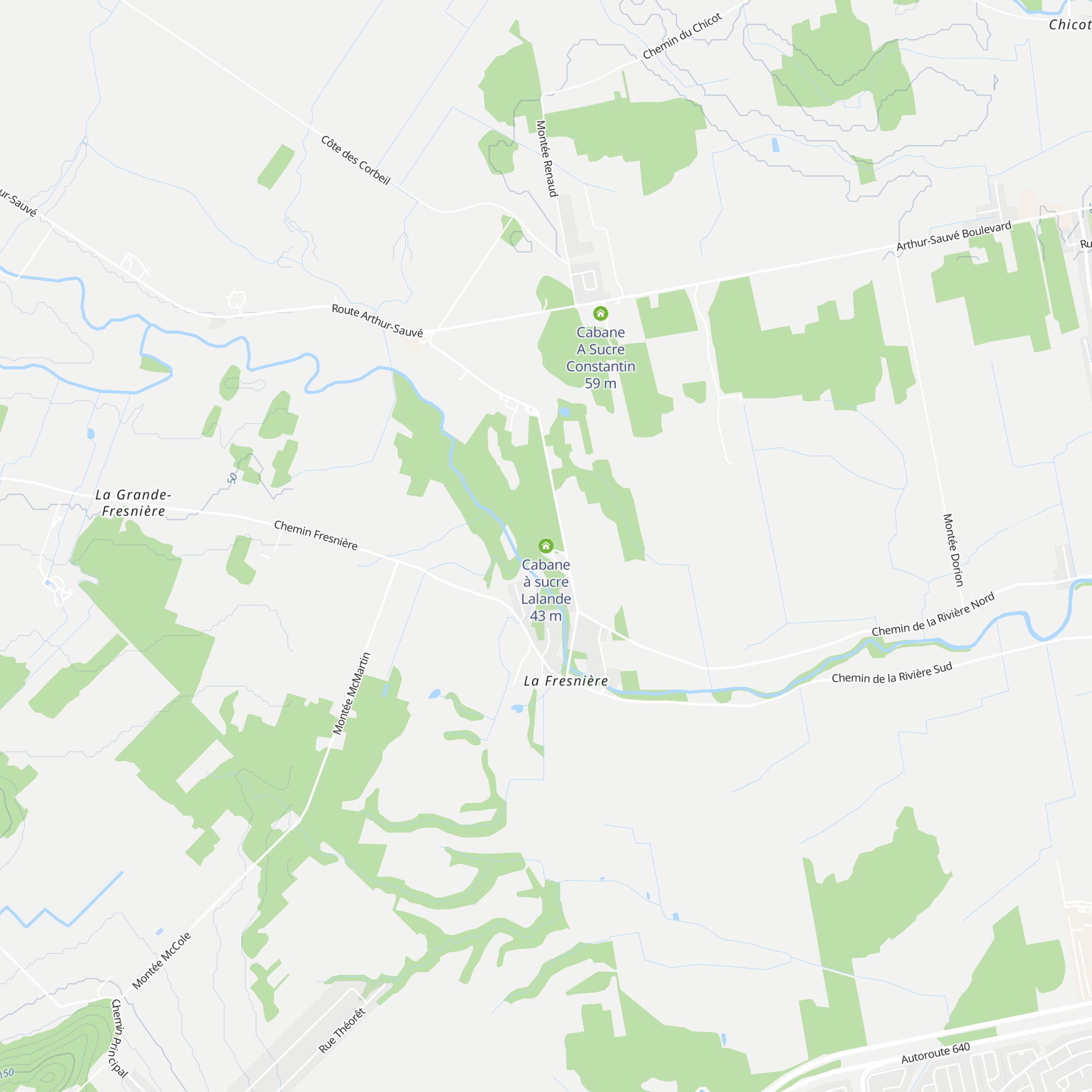 Cabane à sucre Lalande map