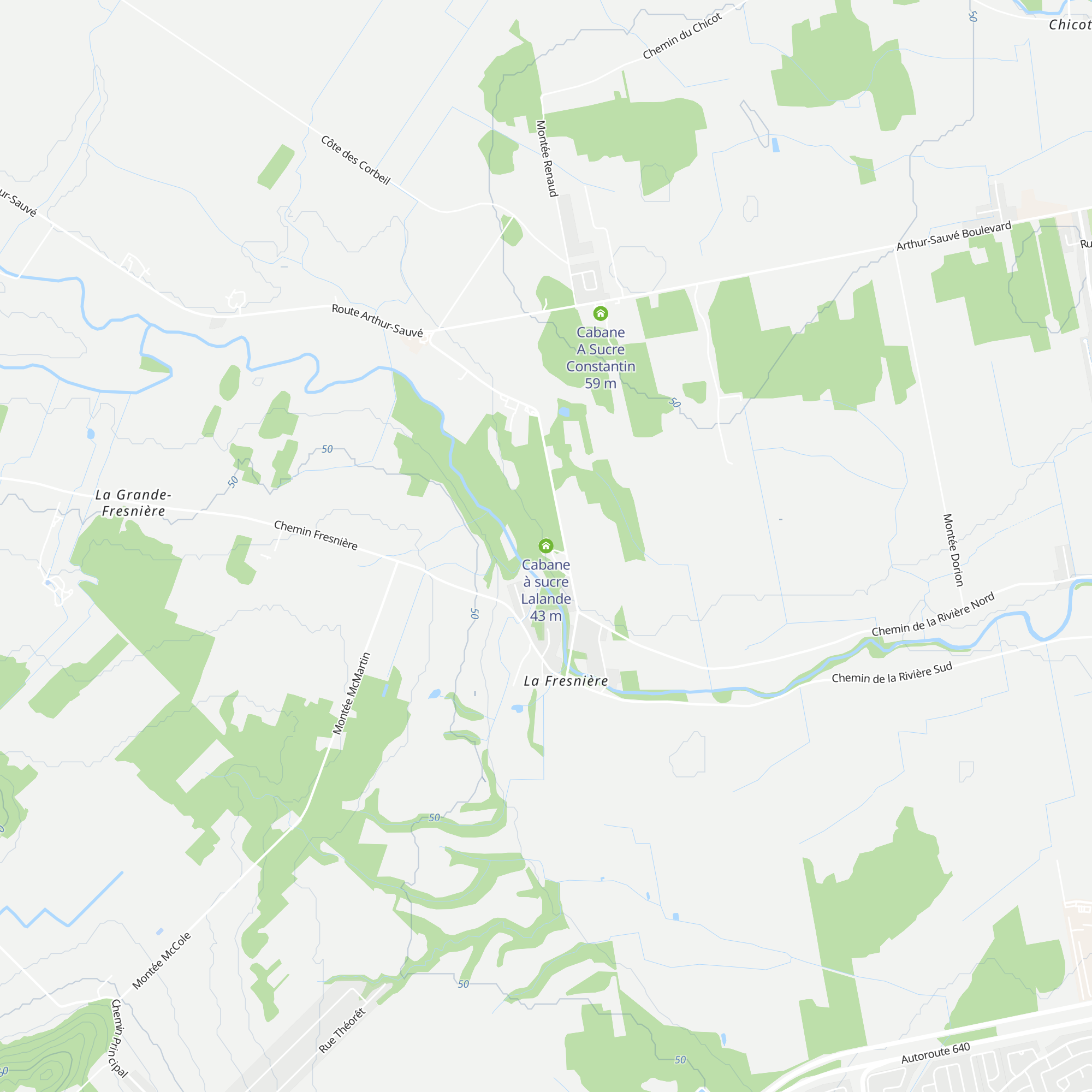 Cabane à sucre Lalande map