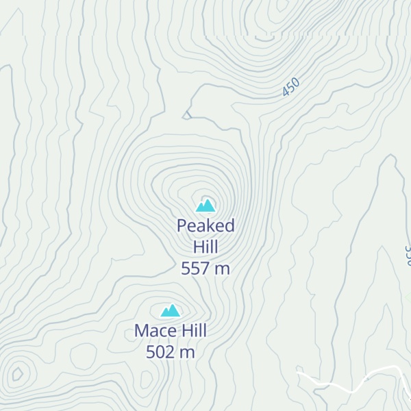 Map of Peaked Hill
